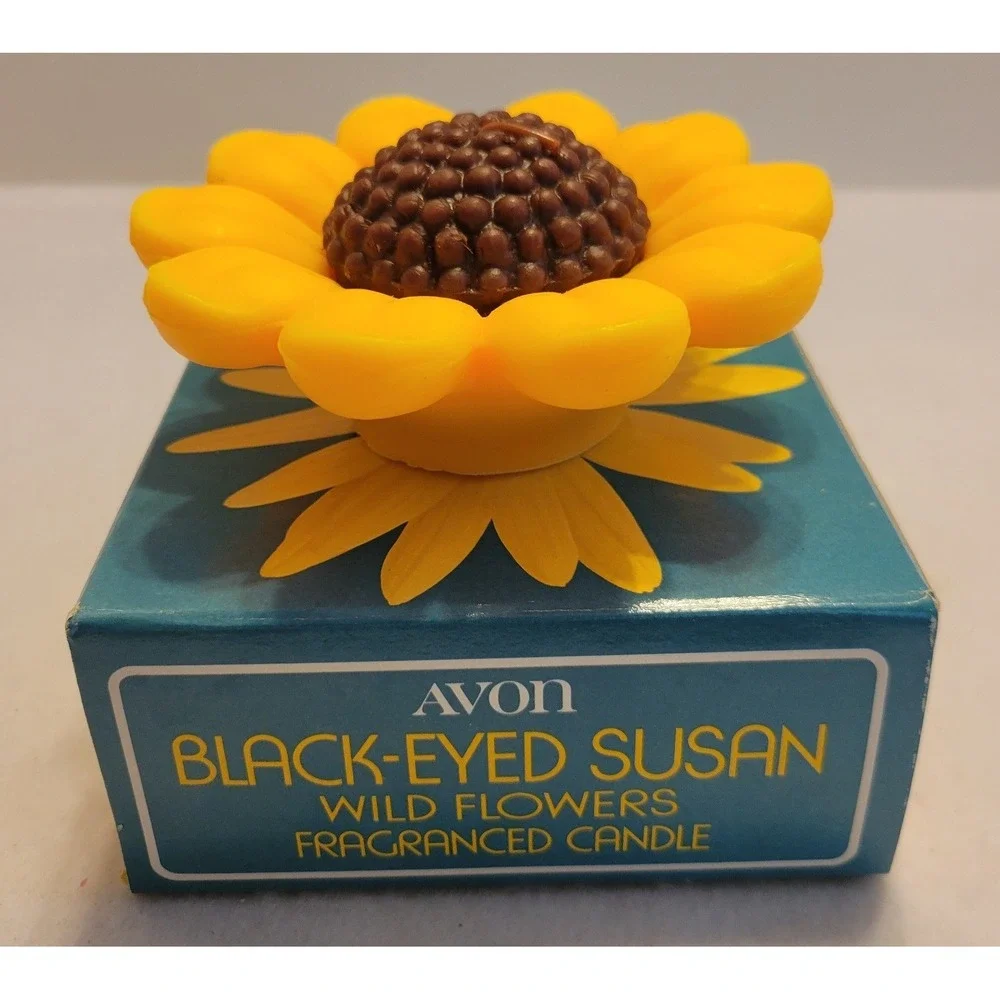 VTG Avon Black-Eyed Susan Sun Flower 1970s Collectible Wax Display Figure w/ Box